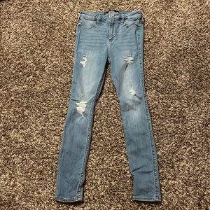 medium denim high rise jeggings